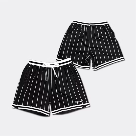 Maglia da basket da uomo all'ingrosso Stampa sublimata personalizzata Design di abbigliamento sportivo Ricamo Logo Sport Pantaloncini da basket in rete casual