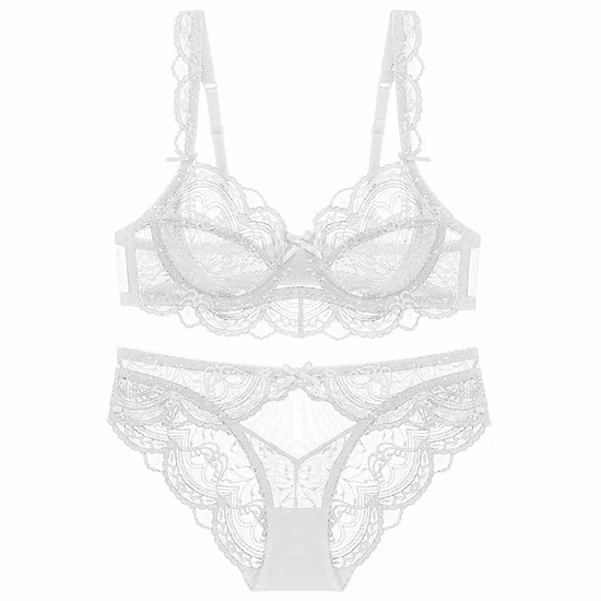 Set intimo per ragazze in pizzo. Reggiseno e mutandine da donna di nuovo stile